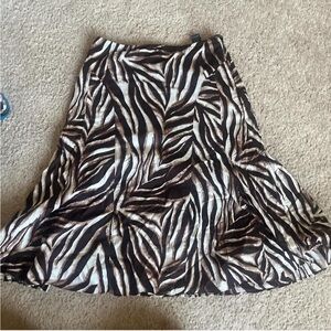 Jones New York Pattern Midi Skirt